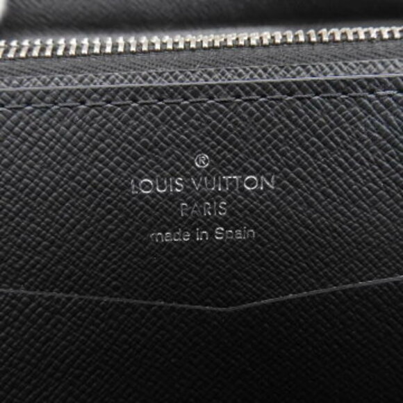 Louis Vuitton Monogram Eclipse Black Zippy Wallet Travel Pouch Bag